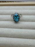 Turquoise crown bezel ring